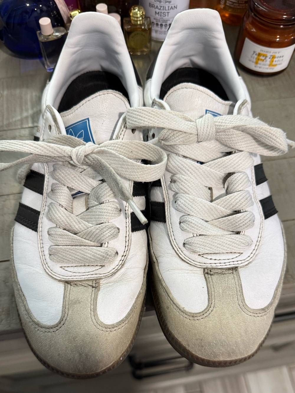 Adidas Sambas. Men’s Size 7 1/2 or Women’s Size 8 1/2.